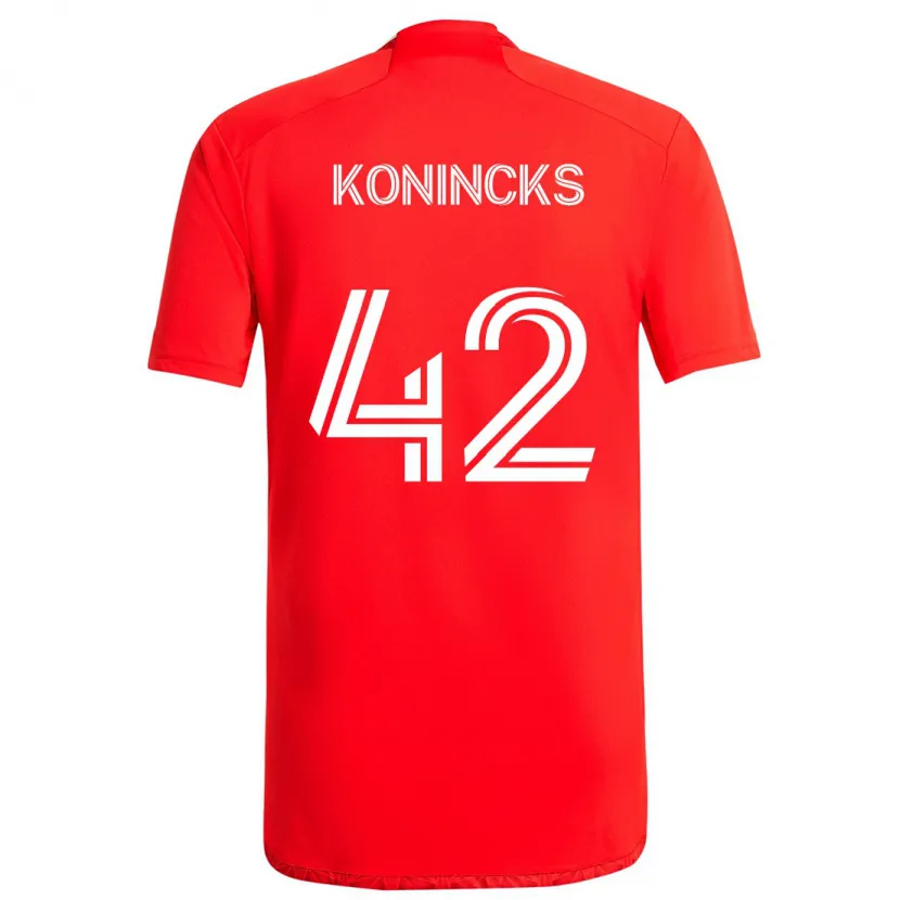 Danxen Dzieci Diego Konincks #42 Czerwono-Biały Domowa Koszulka 2024/25 Koszulki Klubowe