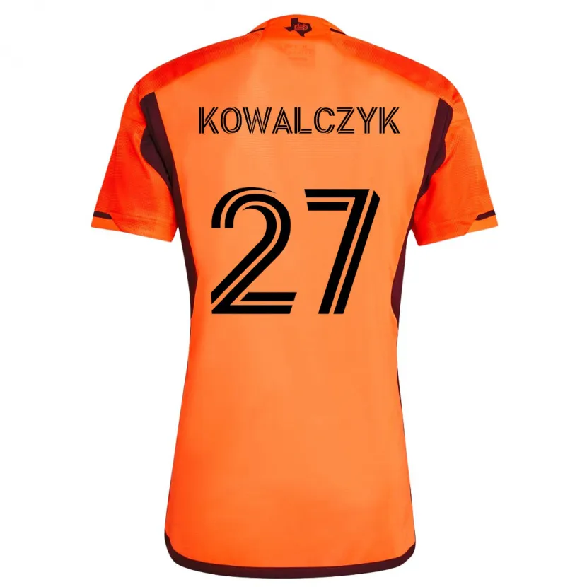 Danxen Dzieci Sebastian Kowalczyk #27 Pomarańczowo-Czarny Domowa Koszulka 2024/25 Koszulki Klubowe