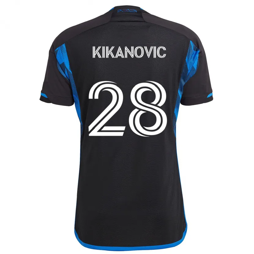 Danxen Dzieci Benjamin Kikanović #28 Niebiesko-Czarny Domowa Koszulka 2024/25 Koszulki Klubowe