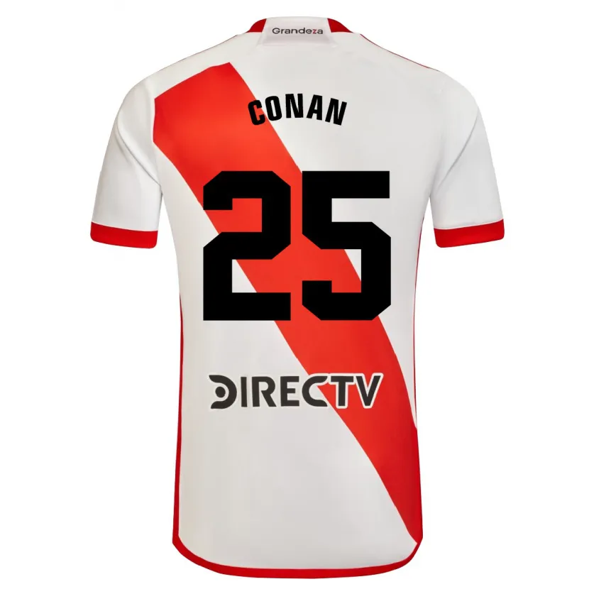 Danxen Dzieci Conan Ledesma #25 Biało - Czerwony Domowa Koszulka 2024/25 Koszulki Klubowe