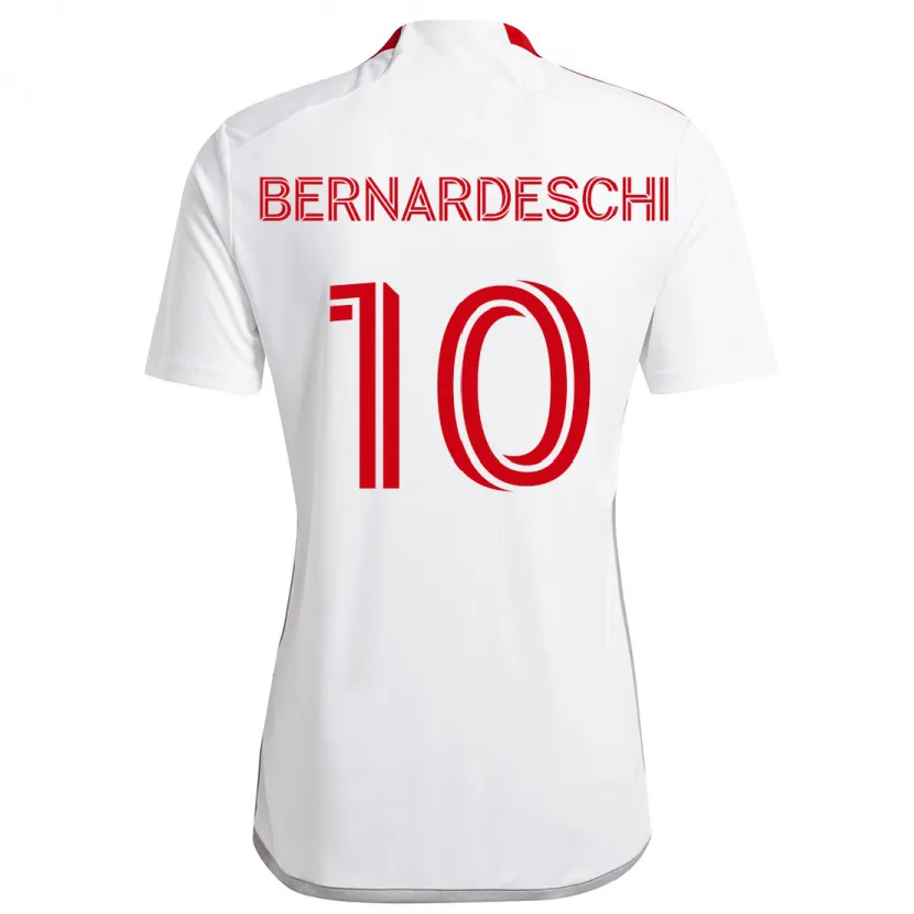 Danxen Dzieci Federico Bernardeschi #10 Biało - Czerwony Wyjazdowa Koszulka 2024/25 Koszulki Klubowe