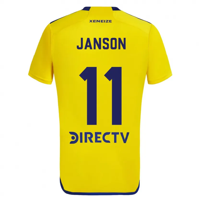 Danxen Dzieci Lucas Janson #11 Yellow Blue Wyjazdowa Koszulka 2024/25 Koszulki Klubowe