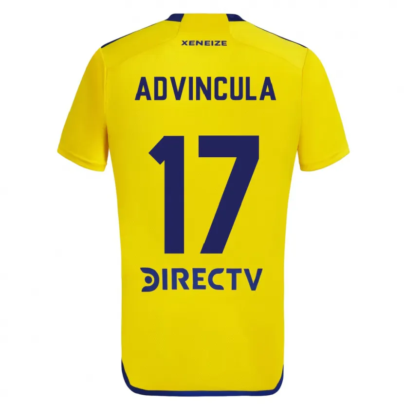 Danxen Dzieci Luis Advíncula #17 Yellow Blue Wyjazdowa Koszulka 2024/25 Koszulki Klubowe