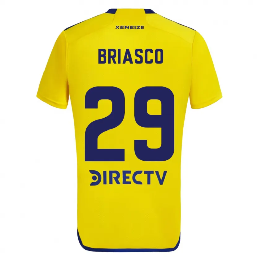 Danxen Dzieci Norberto Briasco #29 Yellow Blue Wyjazdowa Koszulka 2024/25 Koszulki Klubowe