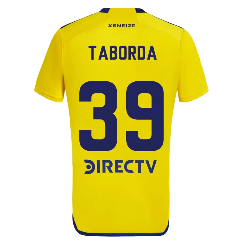 Danxen Dzieci Vicente Taborda #39 Yellow Blue Wyjazdowa Koszulka 2024/25 Koszulki Klubowe