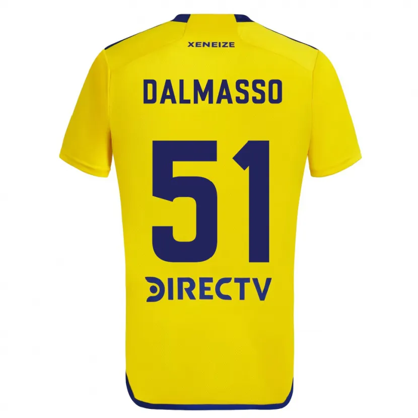 Danxen Dzieci Santiago Dalmasso #51 Yellow Blue Wyjazdowa Koszulka 2024/25 Koszulki Klubowe