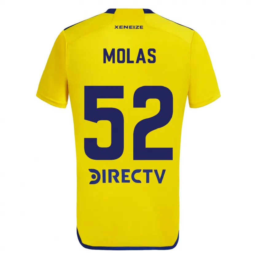 Danxen Dzieci Walter Molas #52 Yellow Blue Wyjazdowa Koszulka 2024/25 Koszulki Klubowe