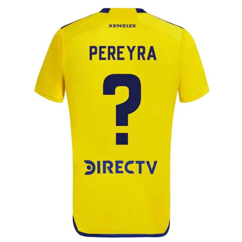 Danxen Dzieci Milton Pereyra #0 Yellow Blue Wyjazdowa Koszulka 2024/25 Koszulki Klubowe