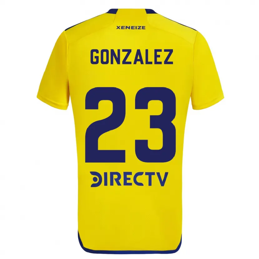 Danxen Dzieci Diego González #23 Yellow Blue Wyjazdowa Koszulka 2024/25 Koszulki Klubowe