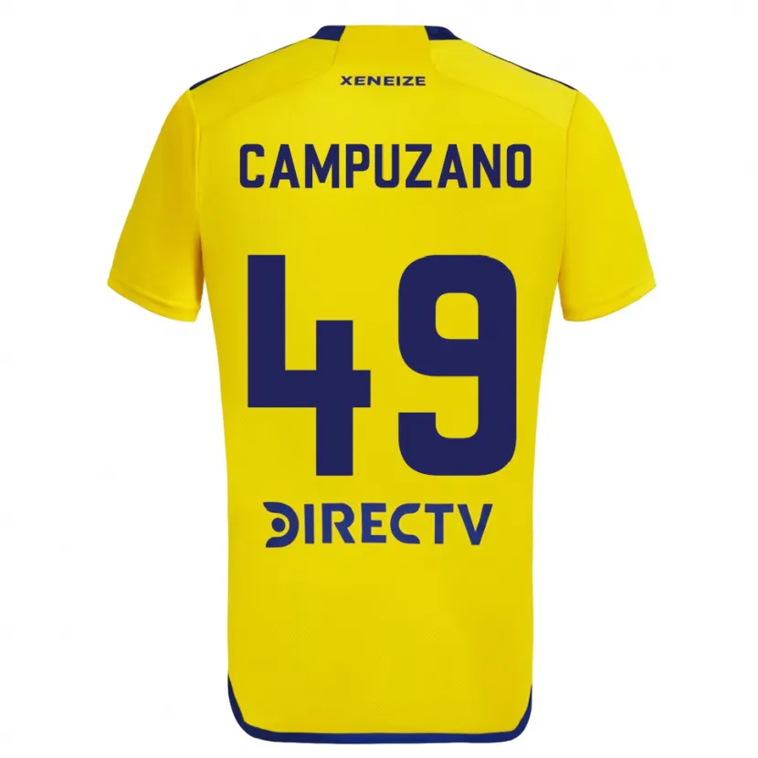 Danxen Dzieci Jorman Campuzano #49 Yellow Blue Wyjazdowa Koszulka 2024/25 Koszulki Klubowe