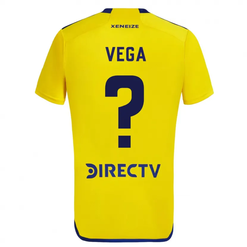 Danxen Dzieci Gabriel Vega #0 Yellow Blue Wyjazdowa Koszulka 2024/25 Koszulki Klubowe