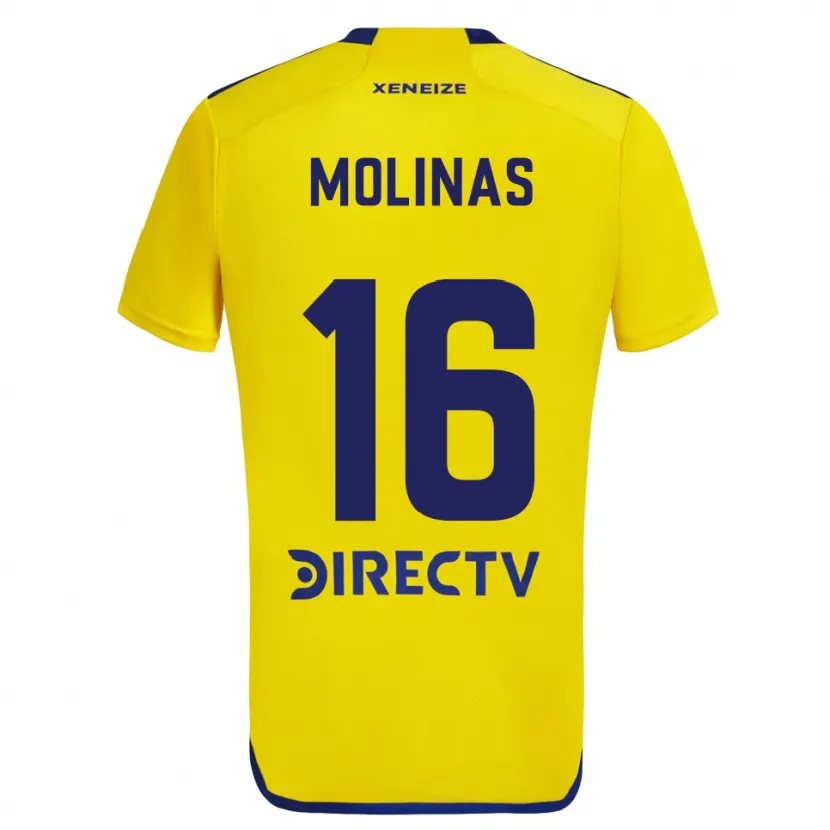 Danxen Dzieci Aaron Molinas #16 Yellow Blue Wyjazdowa Koszulka 2024/25 Koszulki Klubowe