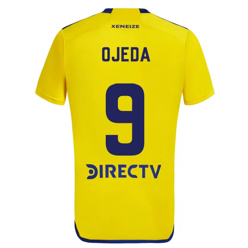 Danxen Dzieci Andrea Ojeda #9 Yellow Blue Wyjazdowa Koszulka 2024/25 Koszulki Klubowe