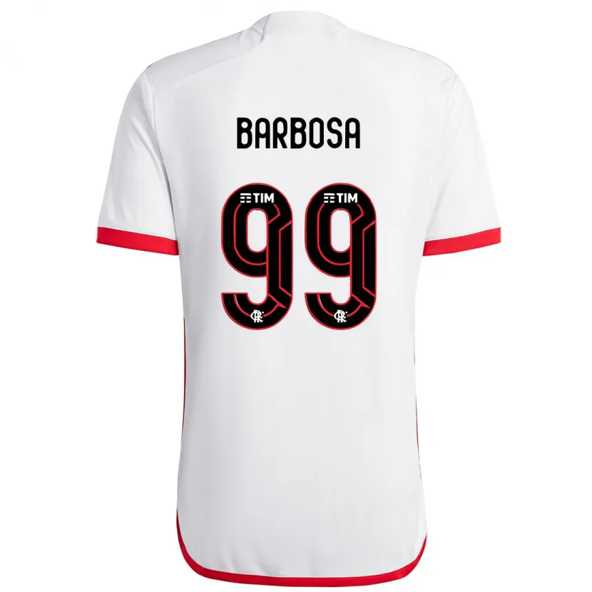 Danxen Dzieci Gabriel Barbosa #99 Biało - Czerwony Wyjazdowa Koszulka 2024/25 Koszulki Klubowe