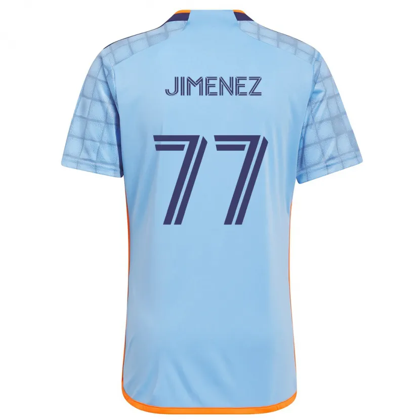 Danxen Męski Jonathan Jiménez #77 Niebieski Pomarańczowy Domowa Koszulka 2024/25 Koszulki Klubowe