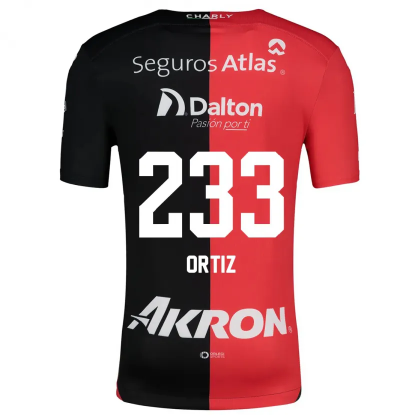 Danxen Męski Brandon Ortiz #233 Czerwony Czarny Domowa Koszulka 2024/25 Koszulki Klubowe