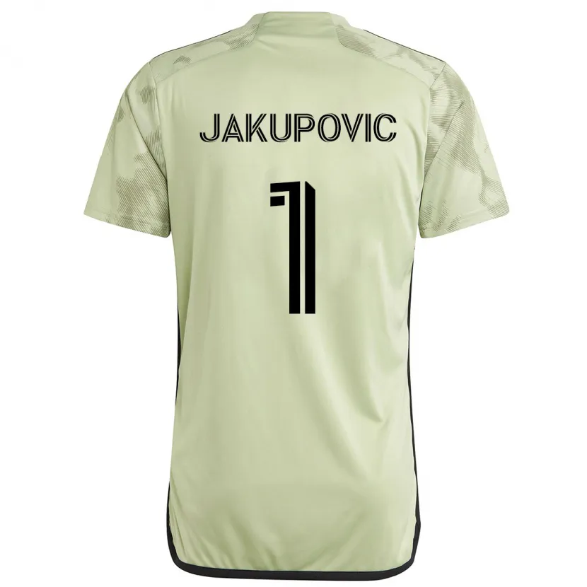 Danxen Męski Eldin Jakupović #1 Jasnozielony Wyjazdowa Koszulka 2024/25 Koszulki Klubowe