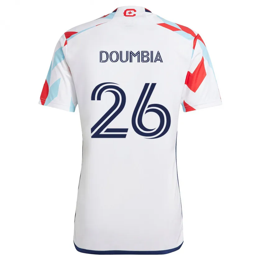 Danxen Męski Ousmane Doumbia #26 Biały Żółty Niebieski Wyjazdowa Koszulka 2024/25 Koszulki Klubowe