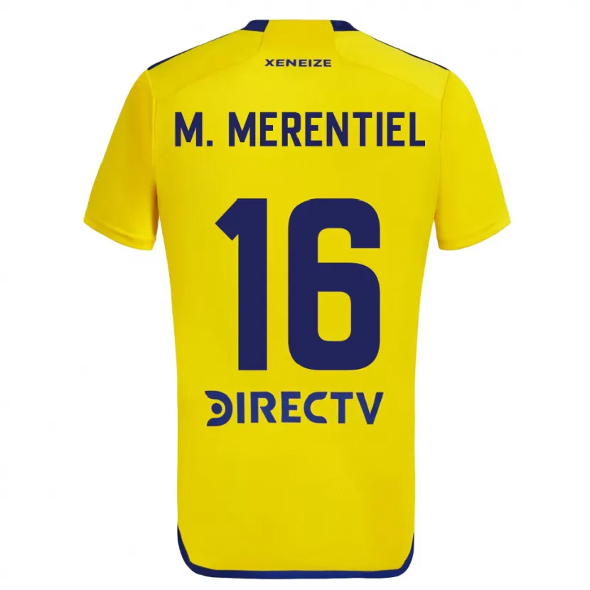 Danxen Męski Miguel Merentiel #16 Yellow Blue Wyjazdowa Koszulka 2024/25 Koszulki Klubowe