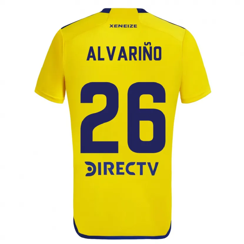 Danxen Męski Alexis Alvariño #26 Yellow Blue Wyjazdowa Koszulka 2024/25 Koszulki Klubowe