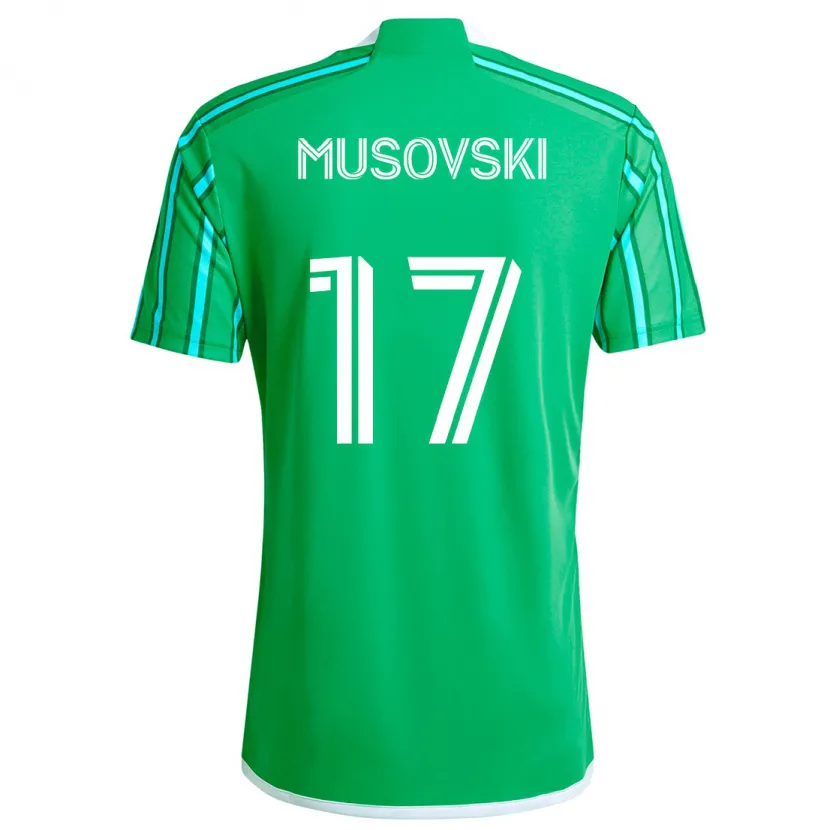 Danxen Kobiety Danny Musovski #17 Zielony Biały Domowa Koszulka 2024/25 Koszulki Klubowe