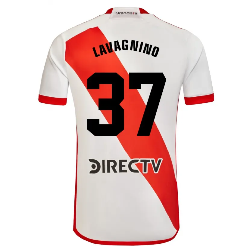 Danxen Kobiety Lucas Lavagnino #37 Biało - Czerwony Domowa Koszulka 2024/25 Koszulki Klubowe