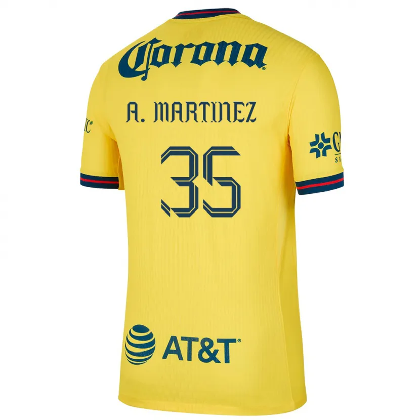 Danxen Kobiety Arturo Martínez #35 Yellow Blue Domowa Koszulka 2024/25 Koszulki Klubowe