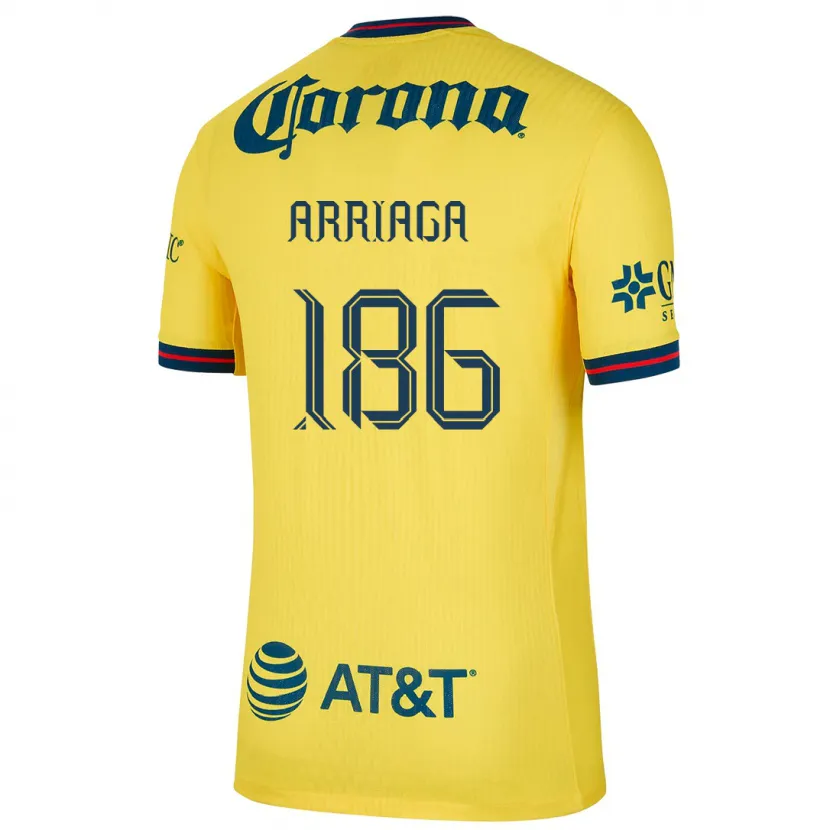 Danxen Kobiety Diego Arriaga #186 Yellow Blue Domowa Koszulka 2024/25 Koszulki Klubowe