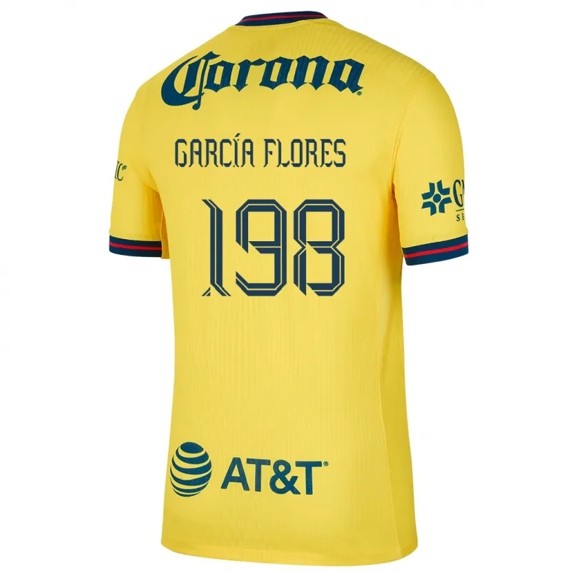 Danxen Kobiety Francisco García Flores #198 Yellow Blue Domowa Koszulka 2024/25 Koszulki Klubowe