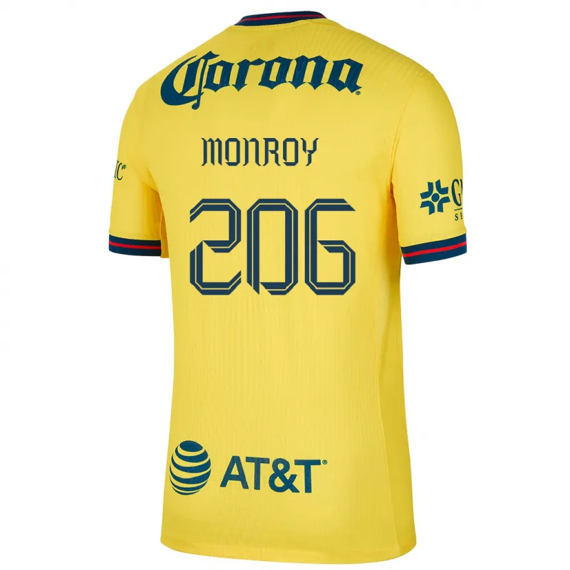 Danxen Kobiety Diego Monroy #206 Yellow Blue Domowa Koszulka 2024/25 Koszulki Klubowe