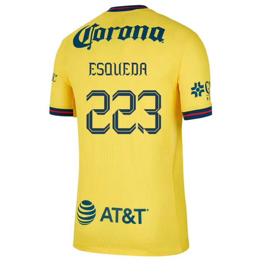 Danxen Kobiety Diego Esqueda #223 Yellow Blue Domowa Koszulka 2024/25 Koszulki Klubowe