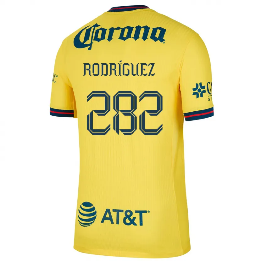 Danxen Kobiety Francisco Rodríguez #282 Yellow Blue Domowa Koszulka 2024/25 Koszulki Klubowe