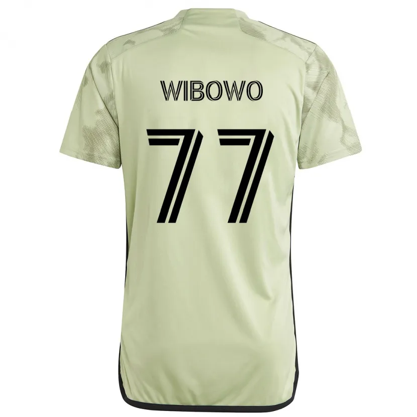 Danxen Kobiety Adrian Wibowo #77 Jasnozielony Wyjazdowa Koszulka 2024/25 Koszulki Klubowe