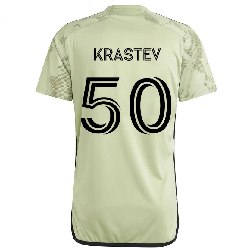 Danxen Kobiety Filip Krastev #50 Jasnozielony Wyjazdowa Koszulka 2024/25 Koszulki Klubowe