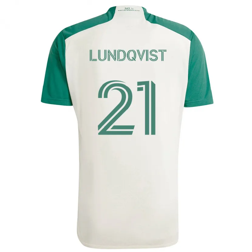 Danxen Kobiety Adam Lundqvist #21 Kolory Opalenizny Zielony Wyjazdowa Koszulka 2024/25 Koszulki Klubowe