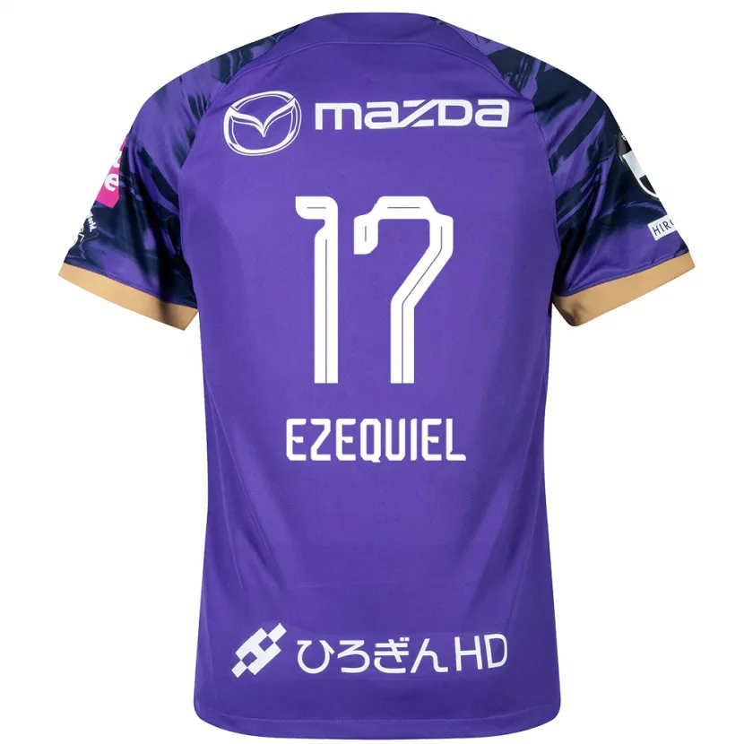 Danxen Dzieci Ezequiel #17 Purple White Domowa Koszulka 2024/25 Koszulki Klubowe