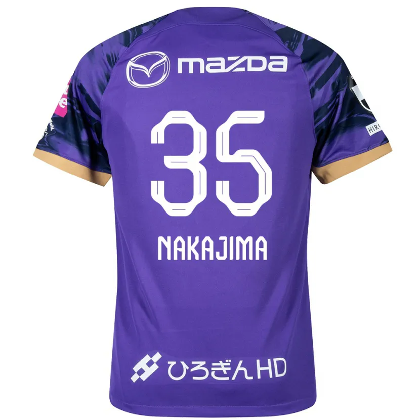 Danxen Dzieci Yotaro Nakajima #35 Purple White Domowa Koszulka 2024/25 Koszulki Klubowe