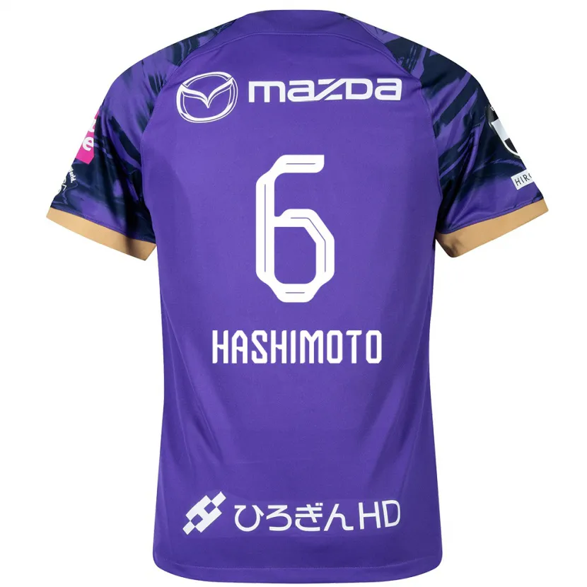 Danxen Dzieci Hinata Hashimoto #6 Purple White Domowa Koszulka 2024/25 Koszulki Klubowe