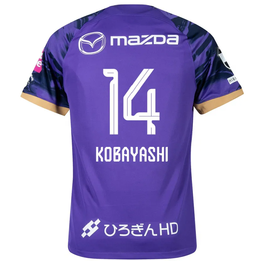 Danxen Dzieci Shimon Kobayashi #14 Purple White Domowa Koszulka 2024/25 Koszulki Klubowe