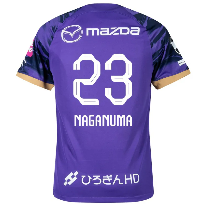 Danxen Dzieci Seimei Naganuma #23 Purple White Domowa Koszulka 2024/25 Koszulki Klubowe