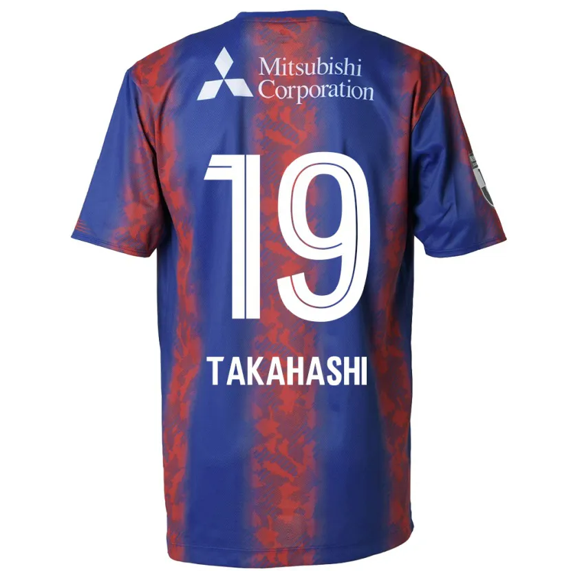 Danxen Dzieci Yuya Takahashi #19 Niebieski Czerwony Domowa Koszulka 2024/25 Koszulki Klubowe