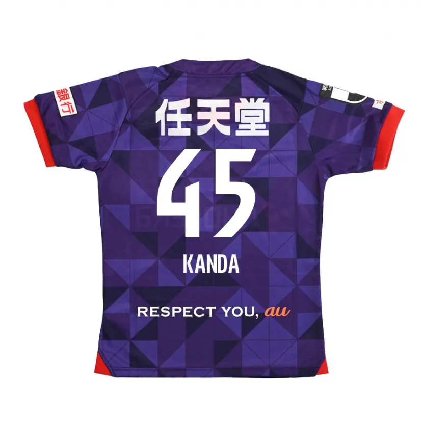 Danxen Dzieci Kotaro Kanda #45 Purple White Domowa Koszulka 2024/25 Koszulki Klubowe