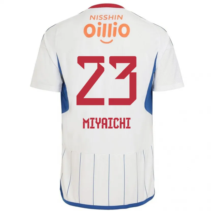 Danxen Dzieci Ryo Miyaichi #23 Biały Niebieski Czerwony Wyjazdowa Koszulka 2024/25 Koszulki Klubowe