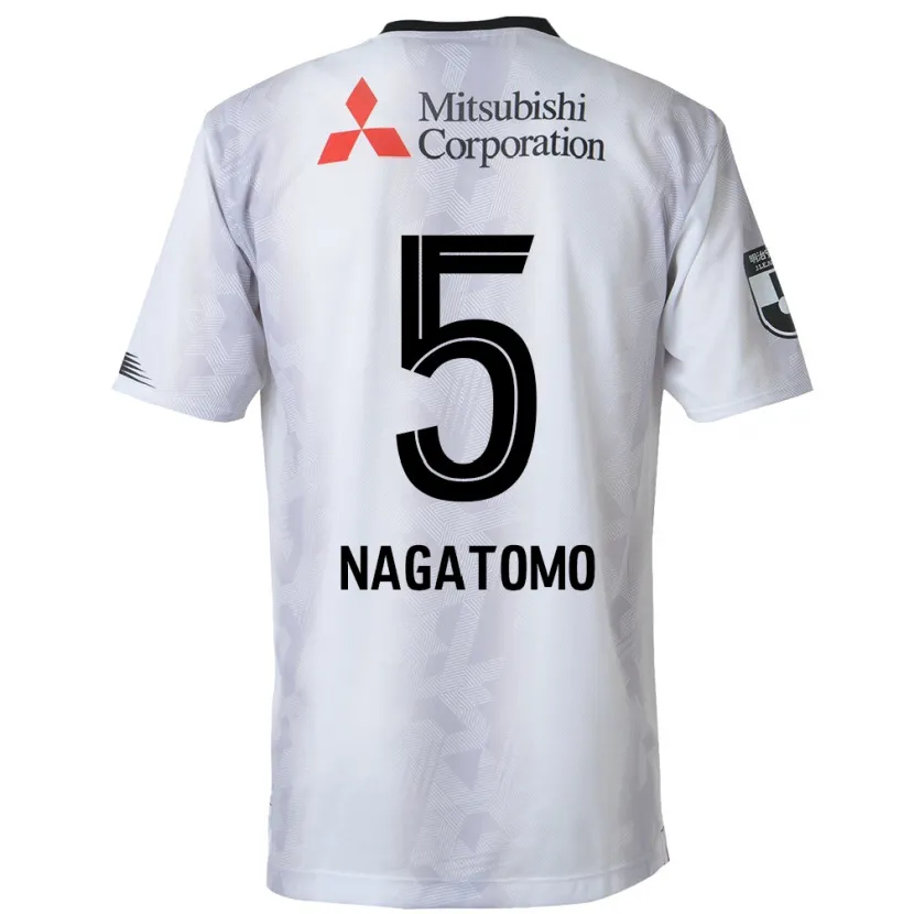 Danxen Dzieci Yuto Nagatomo #5 Biało-Czarny Wyjazdowa Koszulka 2024/25 Koszulki Klubowe