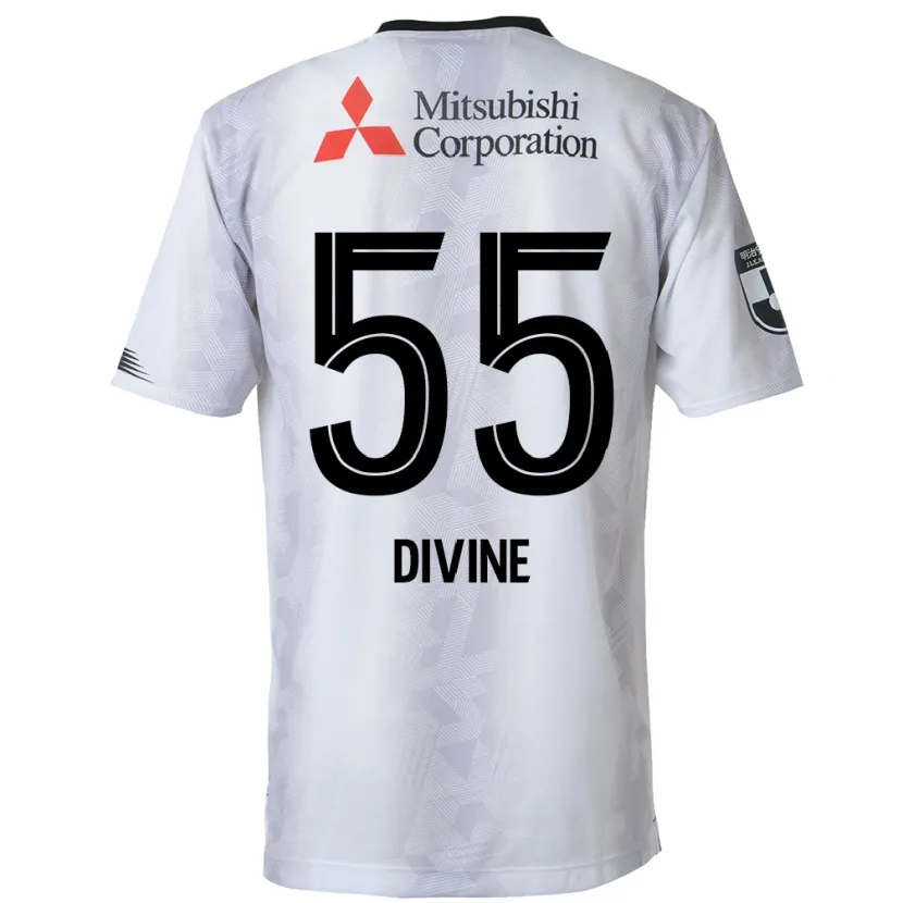 Danxen Dzieci Divine Chinedu Otani #55 Biało-Czarny Wyjazdowa Koszulka 2024/25 Koszulki Klubowe