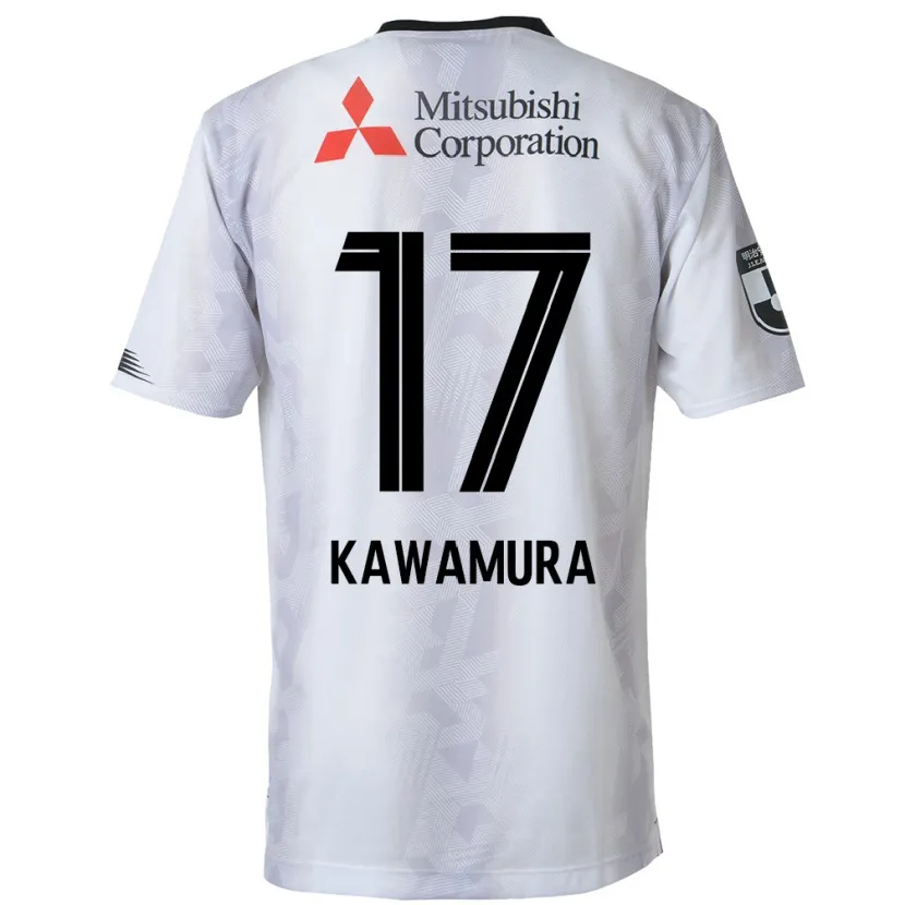 Danxen Dzieci Riku Kawamura #17 Biało-Czarny Wyjazdowa Koszulka 2024/25 Koszulki Klubowe