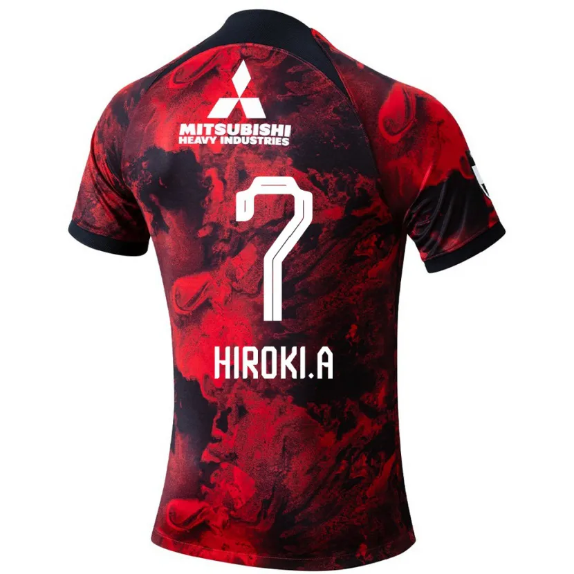 Danxen Męski Hiroki Abe #7 Czerwony Czarny Domowa Koszulka 2024/25 Koszulki Klubowe