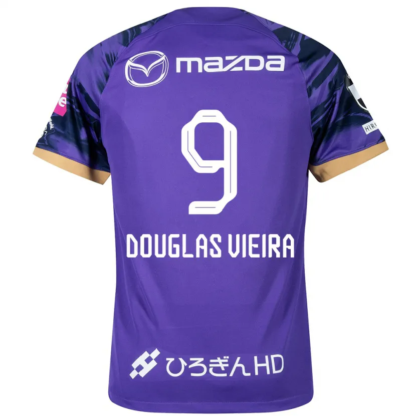 Danxen Męski Douglas Vieira #9 Purple White Domowa Koszulka 2024/25 Koszulki Klubowe