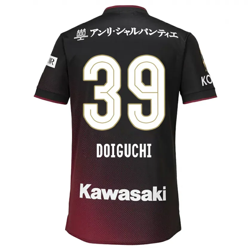 Danxen Męski Ritsu Doiguchi #39 Czarny Czerwony Domowa Koszulka 2024/25 Koszulki Klubowe