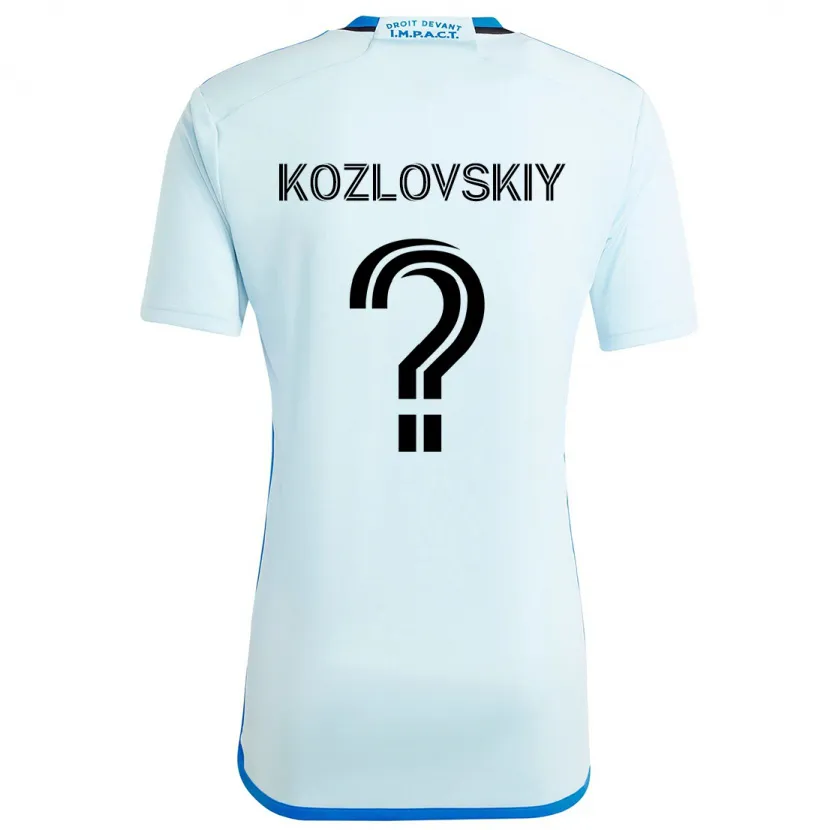 Danxen Męski Sergei Kozlovskiy #0 Lodowy Błękit Wyjazdowa Koszulka 2024/25 Koszulki Klubowe